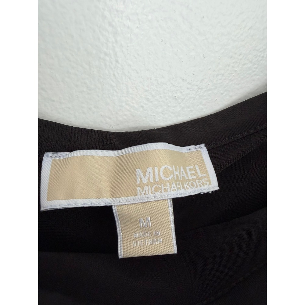 Michael Kors Black Tiered Fringe Camisole Top MH05A54A22 Womens Medium NWT - Picture 2 of 11